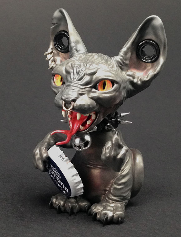 Sphynx; Maneki Neko;SomeStrangeThings; Designer Toys; Toy Art; Barcelona; Strange Stuff; Some Strange Things; sculpt; Marcos Lorenzo; Goth; Punk